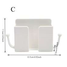 Organizador multifuncional montado en la pared para mandos a distancia y teléfonosóviles - 2 piezas blancas - Ver 6