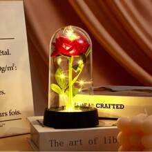 圆顶形人造玫瑰永生花礼盒，适合情人节、教师节、圣诞节（款式随机，不可指定，介意者慎拍）