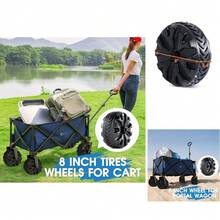 PORTAL 8" Diameter 3. 4" Wide Replacement Wheels For Bicycle Utility Wagon Cart, Load Index 100