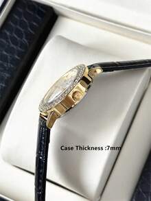 1 pieza Reloj de joyería de lujo para mujer Pablo Raez de 18K oro, con cristales, elegante, de marca superior, nuevo diseño brillante de diamantes, reloj de cuarzo para mujer