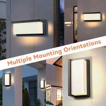 LED Garden Outdoor Wall Light Fixture, Decorative Indoor Waterproof Home Lighting Lamp, Suitable For 85V-265V, Applicable For Indoor/Stairs/Room/Entrance/Living Room/Bathroom/Kitchen/Bedroom/Corridor/Porch/Single Residence, Garden, Porch, Balcony, Stairs, Parking Lot And Passageway Lighting, Front Door, Patio. Choose Color Temperature As Needed. - Đèn tường hiên ngoài trời - Xem 4