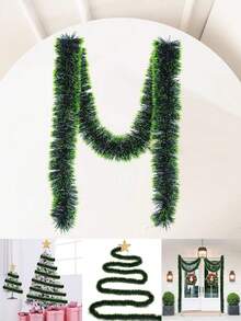 1 Stück Weihnachtsdekoration, grüne Schneeflocken, künstliche Weihnachtsgirlanden aus Tanne, grüne Weihnachtskränze, Deckendekorationen für Hochzeit und Geburtstag, Weihnachtsbaum Dekorationen Heim Dekoration Raumdekoration Weihnachtsdekoration Weihnachtsgeschenke Weihnachtsdeko