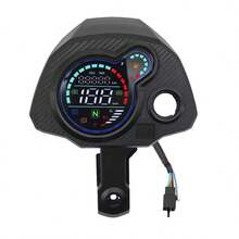 KINGMOTO Tablero, tacómetro, velocímetro digital para moto Navi110 - Negro - Ver 1
