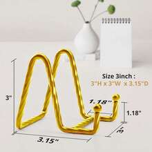 3-Pack Metal Display Stands Set - 3 Inch Adjustable Holder For Plates, Photos & Collectibles, Multi-Purpose Tabletop Decor For Home, Office, Retail Store & Gallery Displays