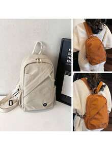 多機能デュアル目的チェストバッグ男性と女性のバックパックアウトドア登山小型バックパック旅行メッセンジャーバッグ - イエロー - チェックする 2