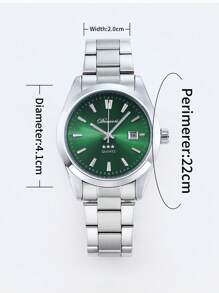 Reloj de pulsera de cuarzo de lujo de negocios DENVOSI con correa de acero inoxidable y calendario para hombres