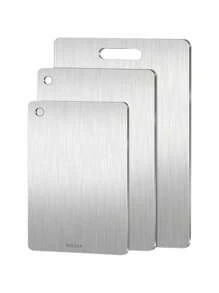 1 件 304 不锈钢家用加厚双面切菜板砧板，厨房切菜板，最佳砧板，可用洗碗机清洗，卫生耐用，适用于肉类、水果和蔬菜