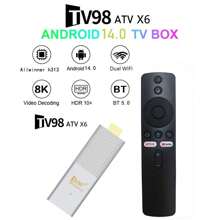Q96 OHP TV98 ATV X6 电视棒 Android 14 Wifi 4G 5G 8K 4K H313 媒体播放器 PK TV98 ATV 8K 2GB 8GB 语音遥控 Iptv 智能电视盒