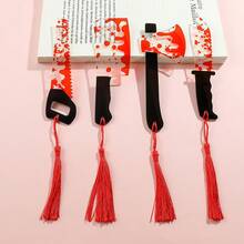 1/6 件血腥恐怖亚克力水晶刀书签血腥恐怖礼物送给朋友万圣节礼物复活节礼物送给男士女士