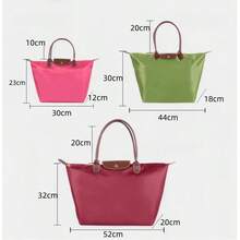 Shoulder Tote Bag For Women, Oxfold Top-Handle Purse, Foldable Weekend Hobo Handbag - Army Green - View 3