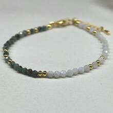1pc Women's Natural Stone Bracelet, Elegant Minimalist Style Versatile Everyday Wear Jewelry Gift - Multicolor - View 2