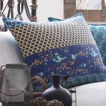 LUSH DECOR Royal Empire Quilt Navy 3Pc Set King Halloween-Fall Decor-Room Decor - Peacock - 查看 2