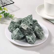 10 PIEZAS de piedras naturales en bruto, cristales crudos, minerales y especímenes de rocas con manchas verdes para colección, decoración del hogar, acuario, terrario, florero, regalos de festival para niñas y mujeres - Verde - Ver 6