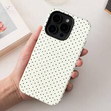 Fashionable Polka Dot Pattern Phone Case Compatible With IPhone17 Pro Max, IPhone16 Pro Max, IPhone15 Pro, 15 Plus, IPhone14 Plus, IPhone13 Pro, IPhone12, IPhone11 Shock-Absorbing Durable Soft-Edge Back Cover With Full-Cover Glossy Protective Case Perfect For Daily Use The Ideal Birthday Or Valentine's Day Gift For Friends And Family - FL2IN1 波爾卡圓點 - 查看 5