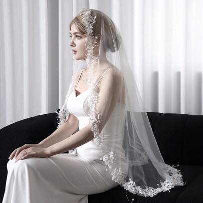 1 قطعة شورت أبيض مصنوع من الشبك للخصر والأرداف، فستان زفاف أنيق مصنوع يدويًا مزين باللؤلؤ، إكسسوار شعر للعروس، حجاب زفاف بدون مشط، ملابس نسائية للخريف