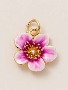 1PC Fashionable DIY Fruit Plant Jade Necklace Pendant, Simple Daily Gold-Plated Color Retention 18K Pendant