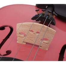 Violin 4/4 Full Size For Beginners With Hard Case, Bow, Rosin Pink - Pink - View 4