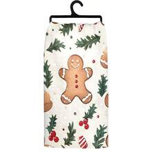 1set/2pcs/100pcs Christmas Gingerbread Man Pattern Kitchen Towels And Dish Towels, Suitable For Interior Decoration In Restaurants, Kitchens, Bathrooms, Party Decorations, Can Be Given As Holiday Gifts - Multicolor - View 12