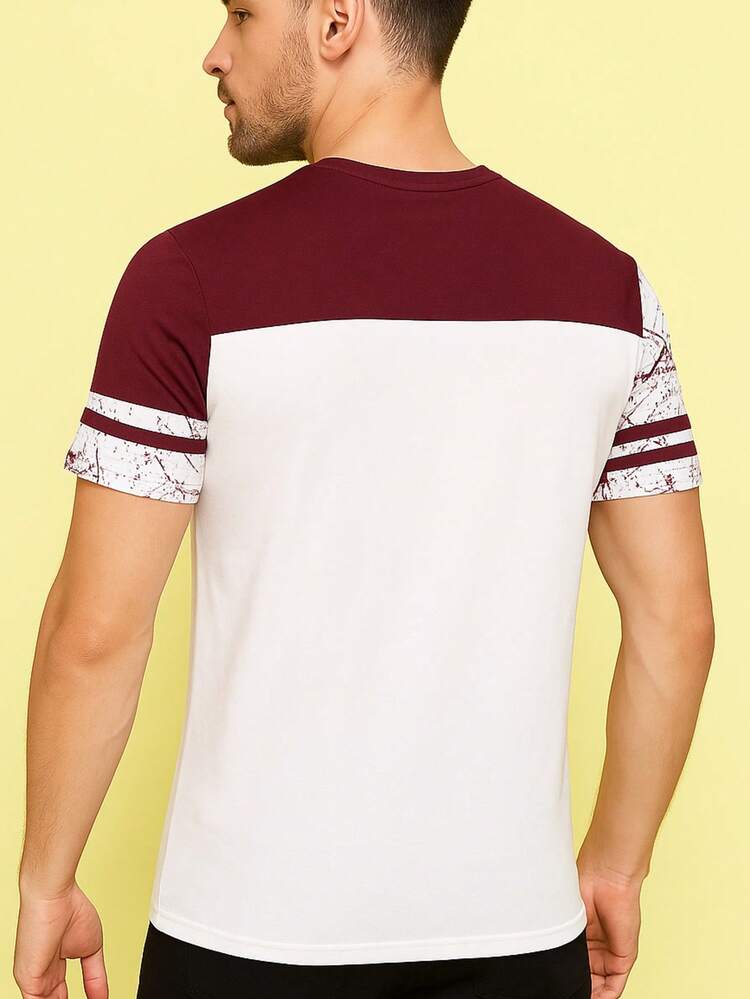 Camiseta estampada estilo urbano "Harlem 51" para hombre – moderna y casual          Preguntar a ChatGPT - Burdeos - Añade 2