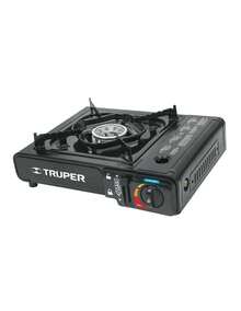 Portable Gas Stove, Electronic Ignition, Truper - Black - View 1