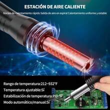 Estación De Cautín Tipo Lápiz Pistola De Calor 2 En 1 600w - Tipo de Enchufe B USA (110-127V) - Ver 3