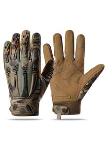 1 Pair Outdoor Sports Full Finger Gloves, Suitable For All Seasons, Hiking, Climbing, Motorcycle Riding, Anti-Slip & Durable, Touchscreen Compatible Men's Gloves