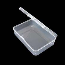 Caja de plástico transparente de 5 uds., caja de contenedores de almacenamiento rectangular blanca transparente para tarjetas de visita, accesorios, manualidades, tornillos, taladro - 1 - Ver 6