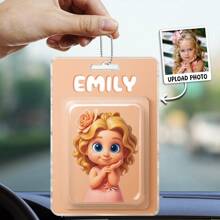 Pachet de figurine de acțiune 2D personalizat, ambalaj, stil cutie de jucării, cadou artistic, ornament auto personalizat, cadou pentru fiica ei