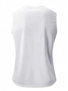 1pc Men's Casual Sports Running Fitness Tank Top - White - View 2