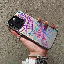 Arcanes Graffiti Jinxs Mobile Phone Case Suitable For IPhone 16, 15, 14, 13, 12, 11, Pro Max, X, XSMAX, Plus, Anti-Fall Frosted Back Shell