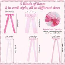 40pcs Bow Wall Decor Set, DIY Birthday Party Decoration, Ins Style Photo Backdrop, Ribbon Wreath Wedding Room Arrangement, Girls Bedroom Decor, Women Gift, Wedding Pre-Party