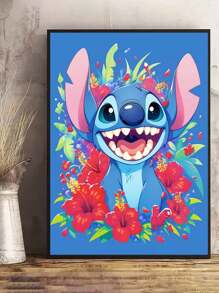 Disney Kit de pintura de diamantes 5D de DISNEY, Stitch, mosaico de diamantes redondos completos, pintura hecha a mano para decoración del hogar, adecuado para principiantes y adultos, regalo para amigos, familia, pareja en Halloween, Navidad, San Valentín, cumpleaños, Acción de Gracias