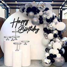 背景的生日快乐标志 - 毛毡生日快乐标志，用于气球拱门生日派对气球拱门背景装饰，用于生日派对婴儿送礼会 - 复古乡村生日派对装饰背景墙照片道具