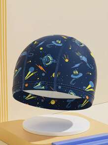 1pc/4pcs Boys Swim Caps Bathing Swimming Hats Unisex Polyester Bathing Pool Cap Summer Swimming Hats For Boys Girls Toddlers Long Short Hair