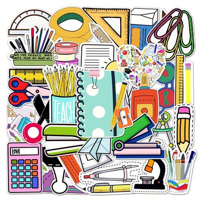 50 Fun Stationery Sets, Personalized, Fashionable And Creative Stickers, Scooter, Suitcase, Refrigerator, Motorcycle Stickers