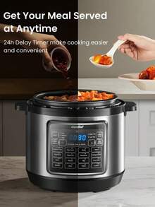 COMFEE' 16 In 1 Electric Pressure Cooker Instant Multi Cooker Olla De Presion Non-Stick Pot Yogurt Maker Rice Cooker Slow Cooker Sauté Steamer 8 Quarts Stainless Steel - 查看 4