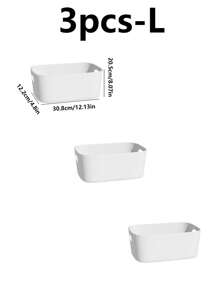 1pc/2pcs/3pcs Creamy Desktop Storage Box, Cosmetics, Miscellaneous Items, Snacks, Toys, Organizing Basket, Rectangular Storage Basket, Storage Box, Storage Box