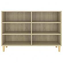 Larryhot Aparador Roble Sonoma 103,5x35x70 cm Madera de Ingeniería, Hermoso y Práctico, Ideal para Almacenaje y Decoración del Hogar - Marrón - Ver 4