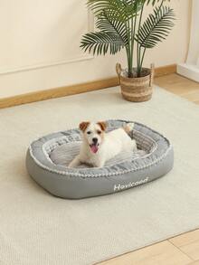 1pc Orthopedic Large Dog Bed, Washable Dog House, Suitable For Large, Medium And Small Pets, All Season Use - Grey - View 11
