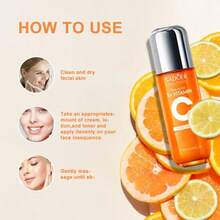 Korean 5X Vitamin C Skincare Set, 6-In-1 Skincare Gift Set With Cleanser, Toner, Serum, Lotion, Eye & Face Cream - Moisturizing Anti-Aging Brightening Skin Care Kit - 亮橙色 - 查看 2