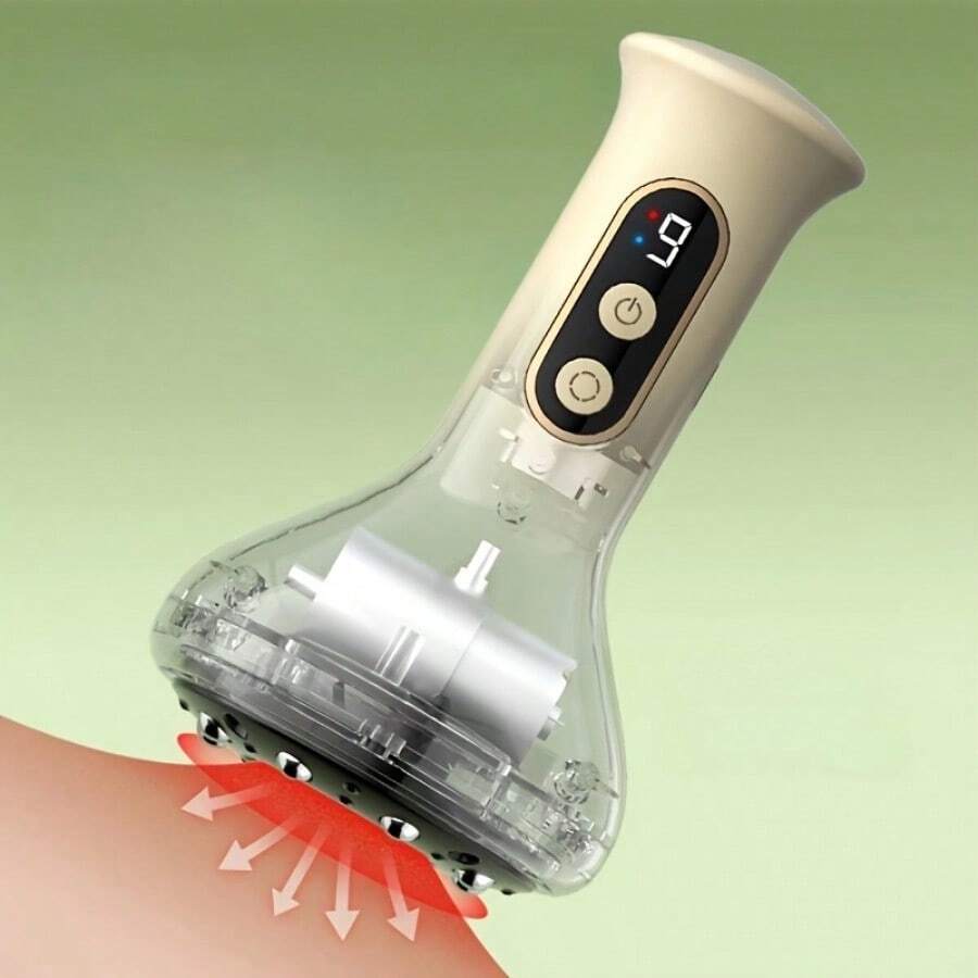 Intelligent 9-Speed Adjustable Cupping Massager, USB Charging, Full Body Heat Therapy Cupping Tool, With 8 Steel Balls, Suitable For Home Use, Long-Lasting Battery