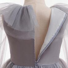 万圣节狂欢节女孩小丑服装，包括裙子和手套 - 灰色 - 查看 9