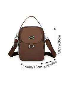 Nuevo estilo de bolso bandolera para damas, diseño de hombro, de moda para mujeres, adecuado para el uso de teléfonos móviles, ligero y compacto, multicapa. - Multicolor - Ver 7