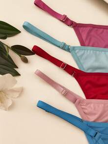 Kit Of 10 Microfiber Thong Panties With Side Adjustment - Multicolor - View 7