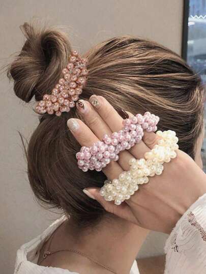 3pcs Sweet Faux Pearl Beaded Hair Accessories, Including Faux Pearl Headbands And Hair Ties Accessories Hair Accessories, For Women, Fall, Travel, Hair Tools, Accessories Women, Hair Stuff,Fall,Hair Accessories,Hair Accessories For Women,Travel,Hair Accessories,Accessories Women,Hair Accessory,Hair Accessories Women,Hair Tools,Hair Stuff,Stuff,Beauty Accessories,Gifts,Travel,Gifts For Women,Hair Stuff,Stocking Stuffers