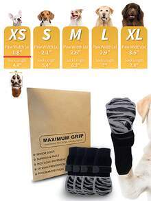 4双/套双面防滑宠物袜（适用于猫和狗）- 礼品袋/OPP袋包装 - 彩色 - 查看 13