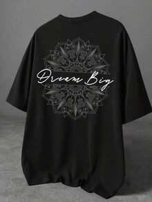 Manfinity Men's Printed Drop Shoulder T-Shirt - Grey - View 3