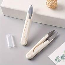 1 件套 U 型家用缝纫剪刀，YID 手工 U 型剪刀，彩色迷你剪刀，用于服装裁剪、圣诞节、圣诞节剪纸、圣诞节包装裁剪 - 彩色 - 查看 5