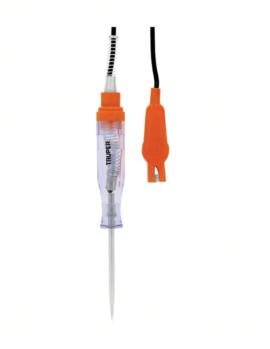 TRUPER DC Circuit Tester 20 Cm, With Alligator Clip - Orange - View 1