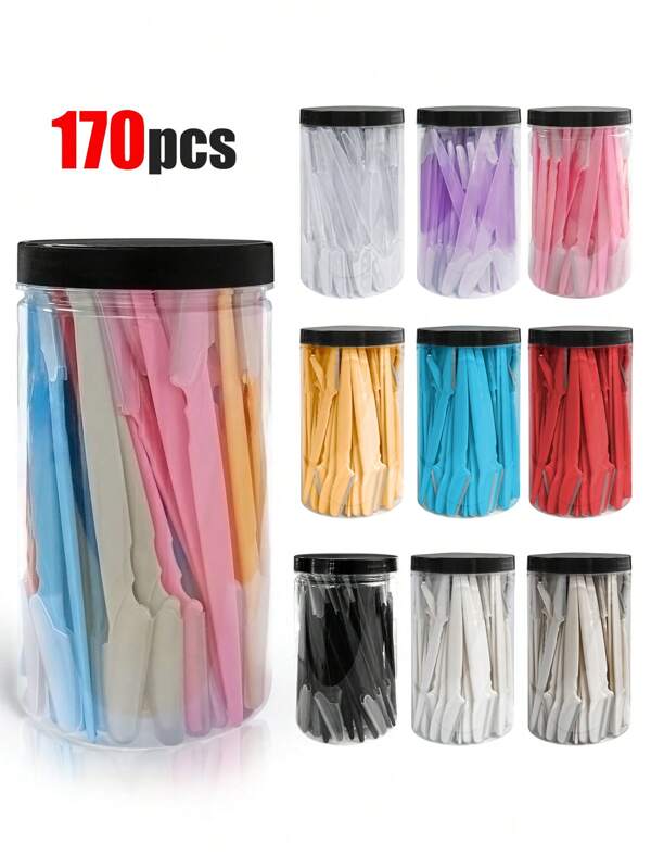 170 pezzi + custodia per set di rasoi e trimmer per sopracciglia multicolore, trimmer per sopracciglia e rasoi di sicurezza, strumento per esfoliazione e rimozione dei peli, trimmer per peli del corpo e rasoio per viso e sopracciglia, lama di sicurezza con manico lungo (con copertura protettiva di precisione), trimmer per sopracciglia multifunzionale adatto per bikini o viaggi